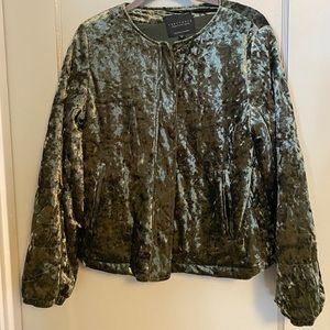 Cute velour bomber jacket